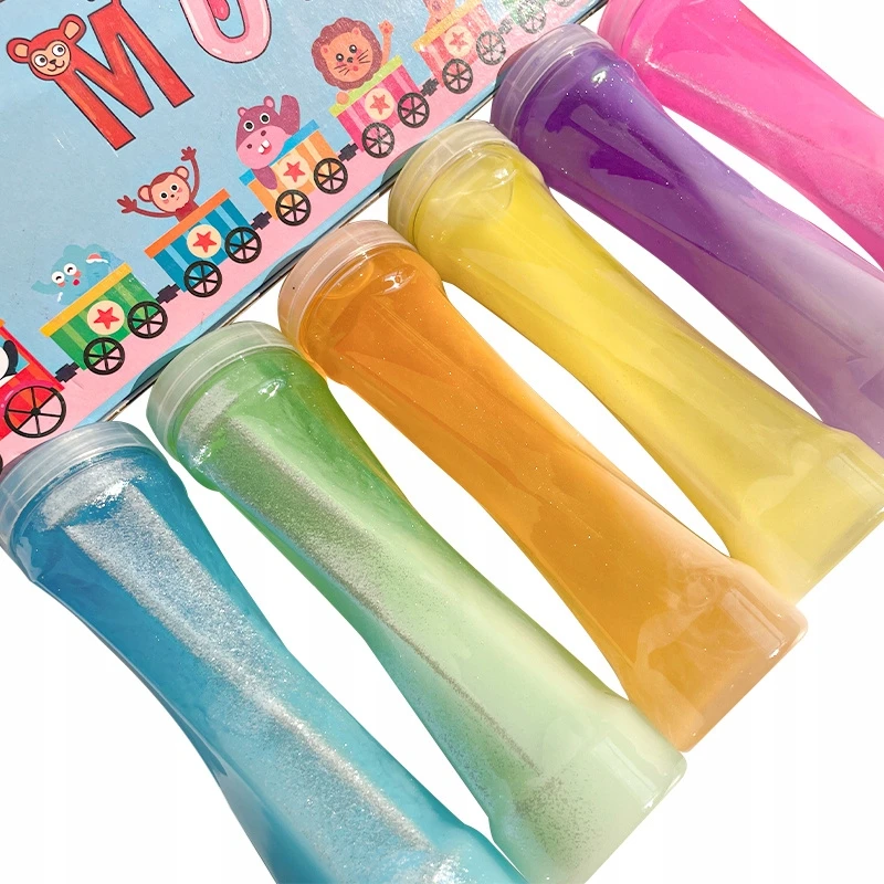 Mpmax SLIME TUBES PLASTIC PASTE GLUTY DIDELIS RINKINYS VAIKAMS, SPALVINGAS 6 Vnt.
