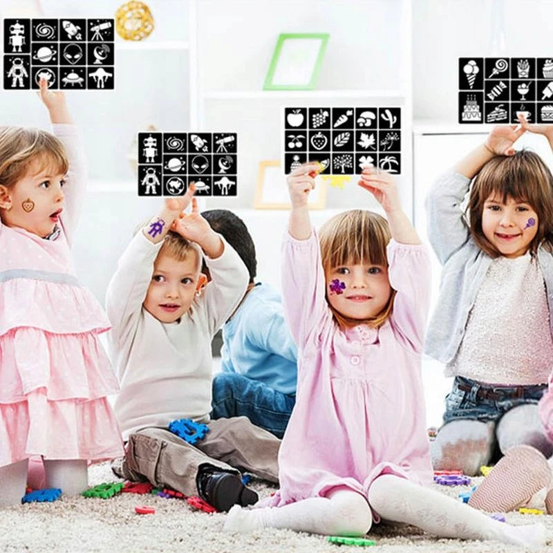 MTA PLAUNAMO GLITTER TATTUOS STUDIO DIDELIS RINKINYS ĮVAIRUS TATUiruočių dizainas