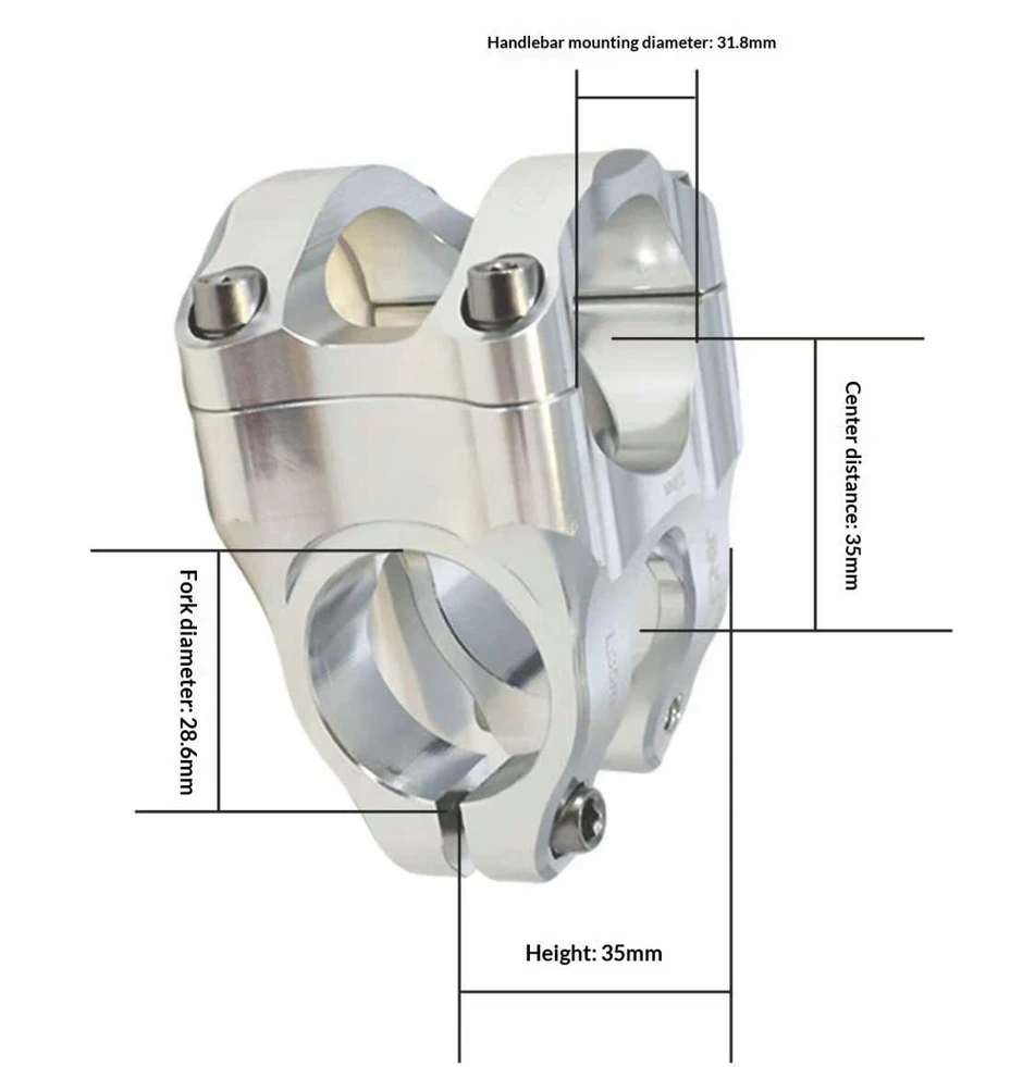 MTB CNC aliuminio dviračio kotas 31,8x28,6 mm, vientisas, patvarus, violetinis