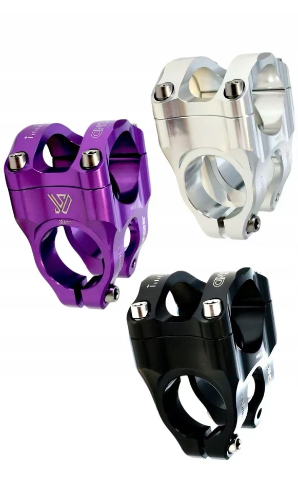 MTB CNC aliuminio dviračio kotas 31,8x28,6 mm, vientisas, patvarus, violetinis