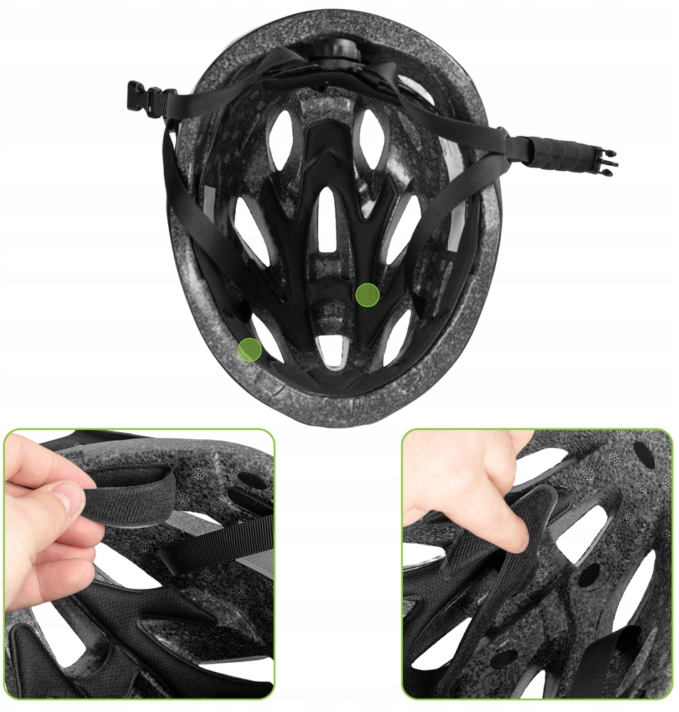 MTB LED ROAD CITY Dviračio šalmas, REGULIUOJAMAS M 55-58 VAYOX SPEED