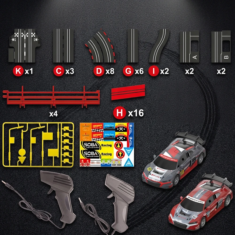 Mtoys ELEKTROS LENKTYNŲ TRAKAS 560cm 3in1 kilpos ROUTE 2 AUTOMOBILIAI LICENCUOTI AUDI R8