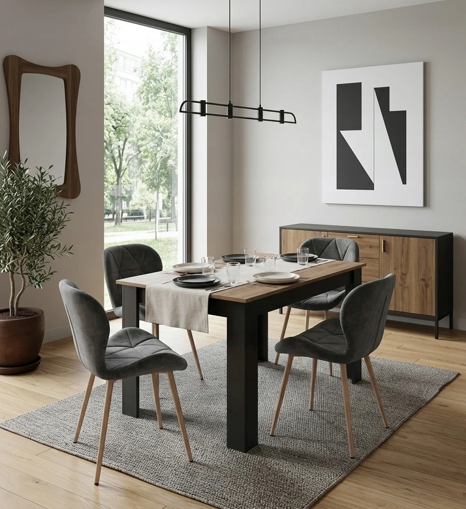 MUFART AKSOMINĖ MINŠTA AKSOMINĖ KĖDĖ SVETAINEI VIRTUVĖS VALGOMUI VELA Gray