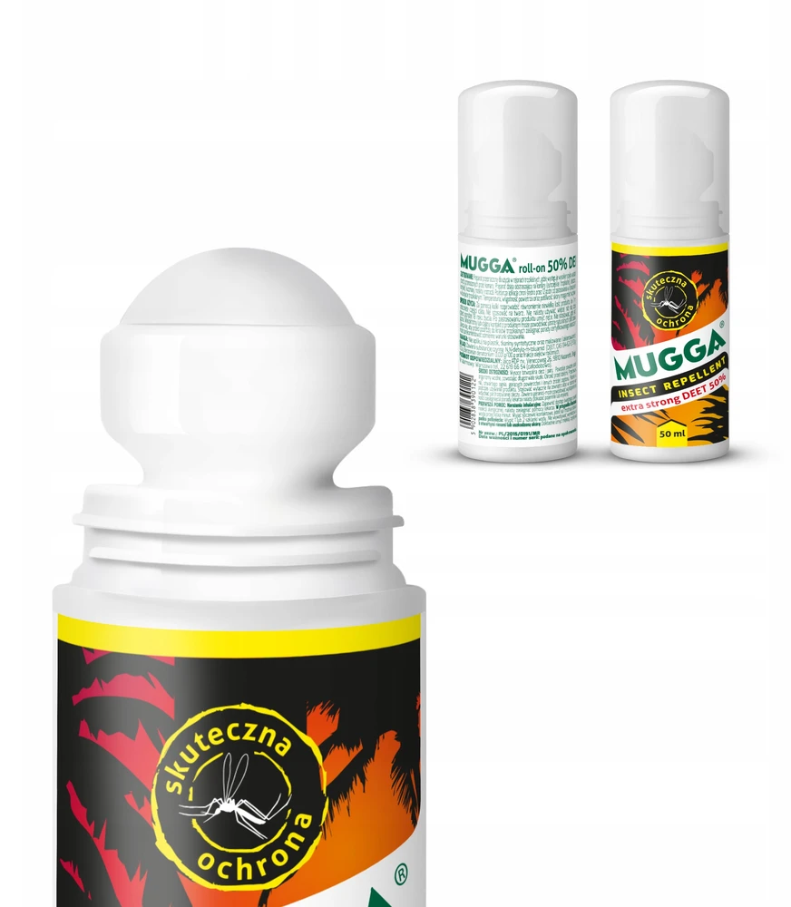 Preparat „Mugga“ rutulinis valiklis su 50 % apsauga nuo vabzdžių, 50 ml
