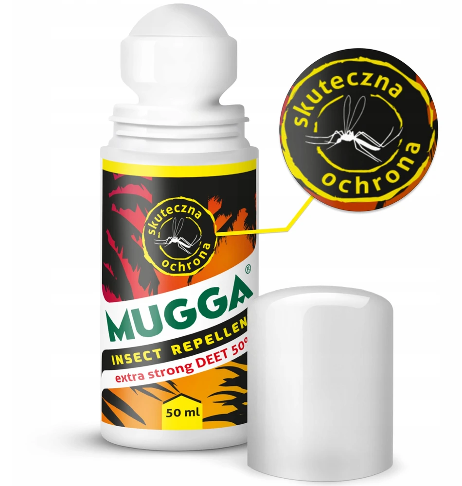 Preparat „Mugga“ rutulinis valiklis su 50 % apsauga nuo vabzdžių, 50 ml