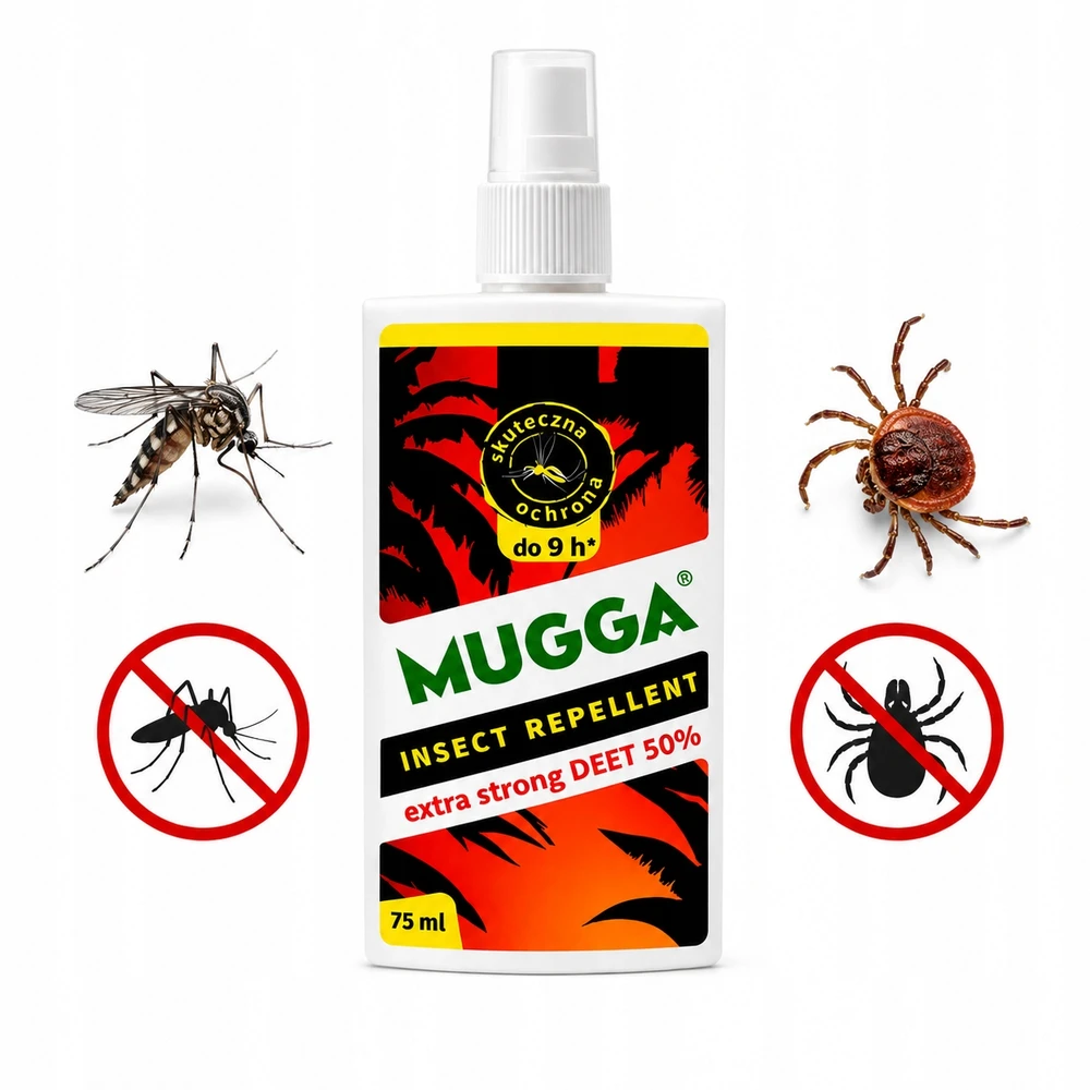 Mugga uodus ir erkes atbaidantis raudonas purškiklis STRONG 75ml DEET 2030