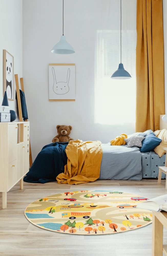 Multi Decor Dywan dziecięcy koło Stella Ulice w kolorze beżowym 120 cm
