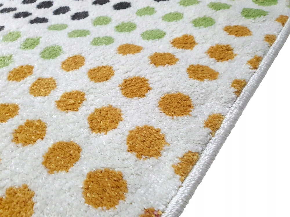 Multi Decor Dywan sanford kropeczki w stylu BOHO w kropki tęcza 160x220 grochy GRUBY
