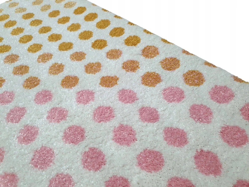 Multi Decor Dywan sanford kropeczki w stylu BOHO w kropki tęcza 160x220 grochy GRUBY