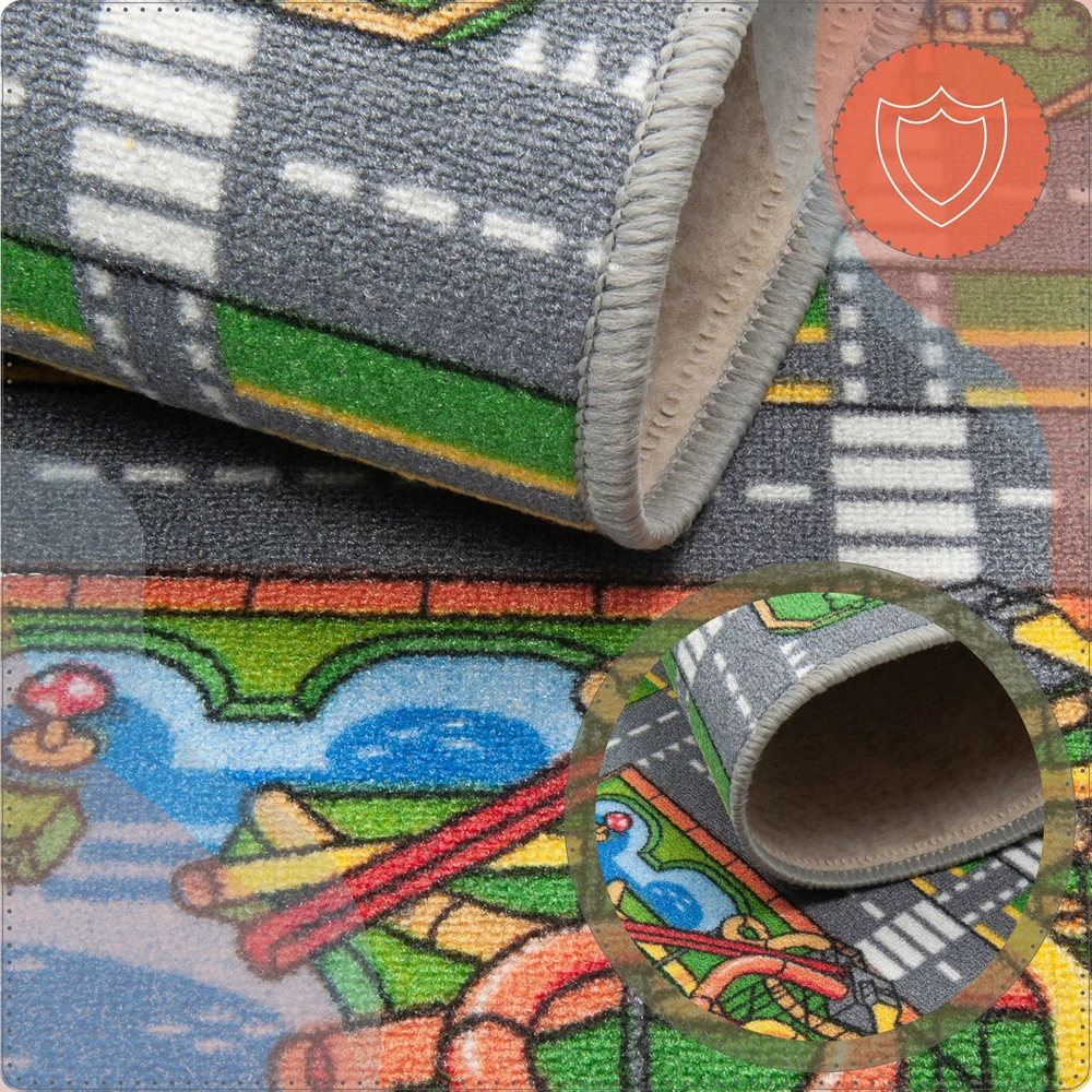 Multi Decor Vaikiškas kilimas, pilkas, gatvės darželis, 100x180