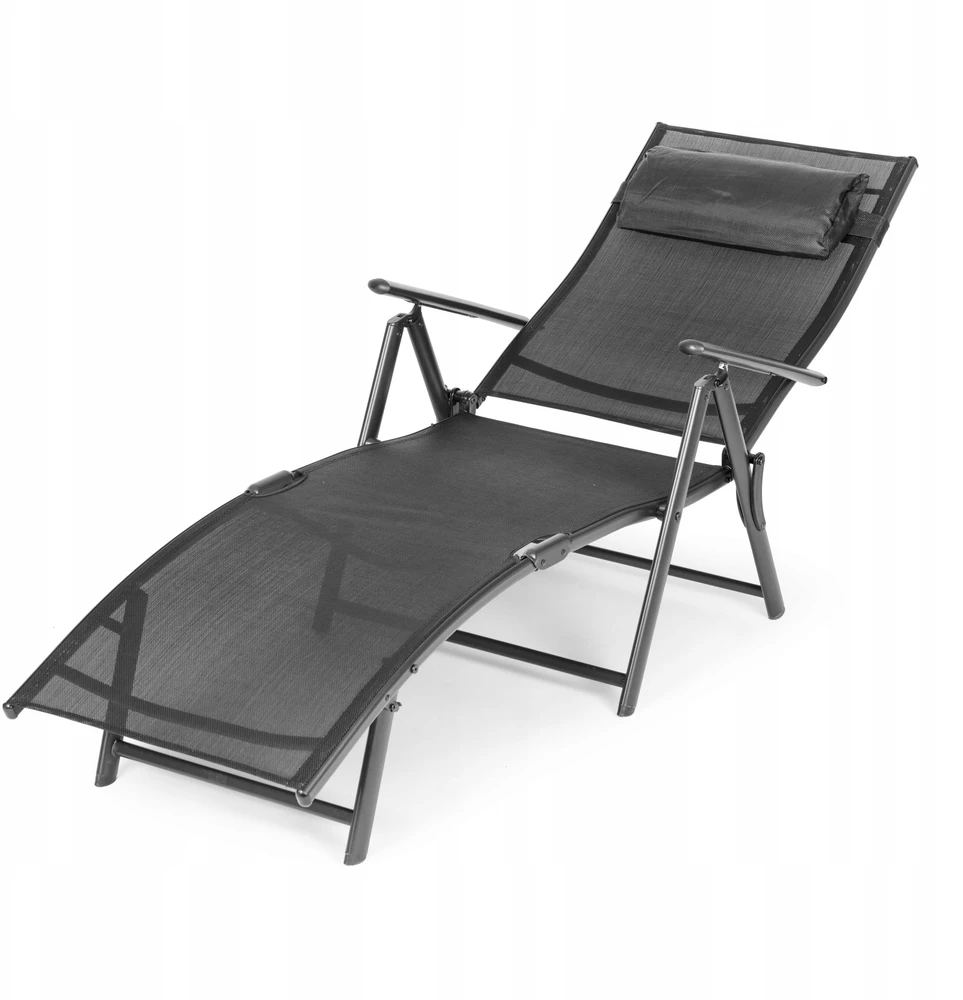 Multi Garden Pilkas reguliuojamas sulankstomas gultas 150-180 cm
