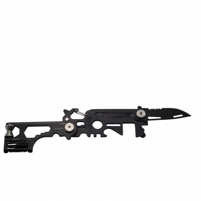MULTITOOL KNIFE 25in1 DAUGIAFUNKCINĖ ĮRANKIŲ KIŠENĖ RAKTŲ PAKAIKLIŲ KORTELĖ
