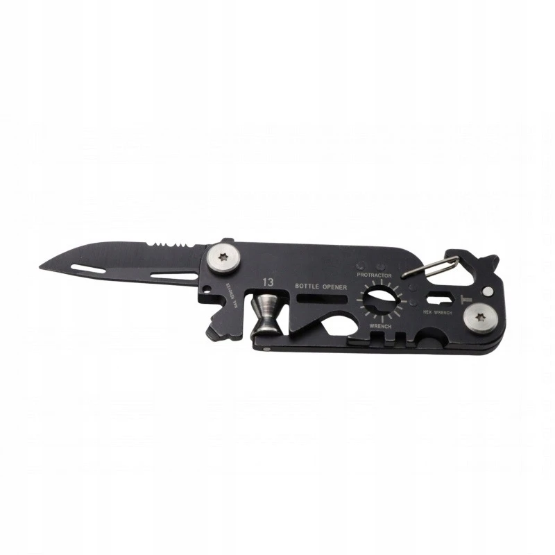 MULTITOOL KNIFE 25in1 DAUGIAFUNKCINĖ ĮRANKIŲ KIŠENĖ RAKTŲ PAKAIKLIŲ KORTELĖ