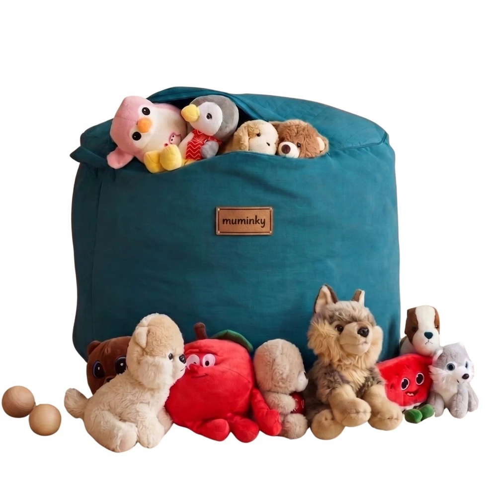 Muminky WOREK NA ZABAWKI Dla Dzieci SCHOWEK Miękki Organizer Turkio Okrągły
