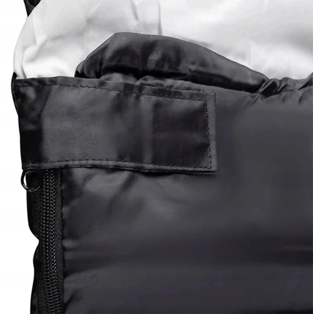 Mummy žygio miegmaišis 2 viename 210×70 cm šilto gaubto užvalkalas juodas