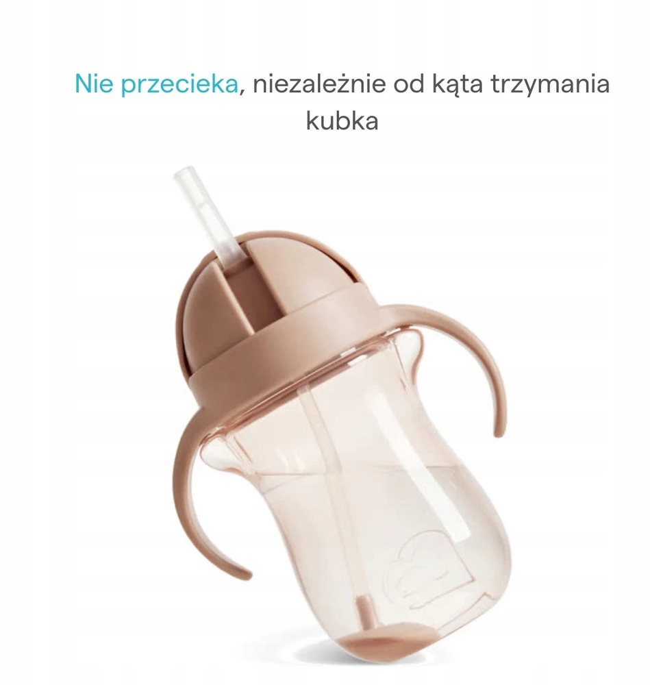 Munchkin gertuvė su šiaudeliu ir svareliu 296ml Dog, smėlio spalvos