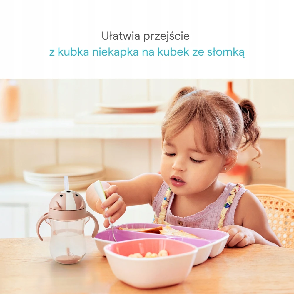 Munchkin gertuvė su šiaudeliu ir svareliu 296ml Dog, smėlio spalvos
