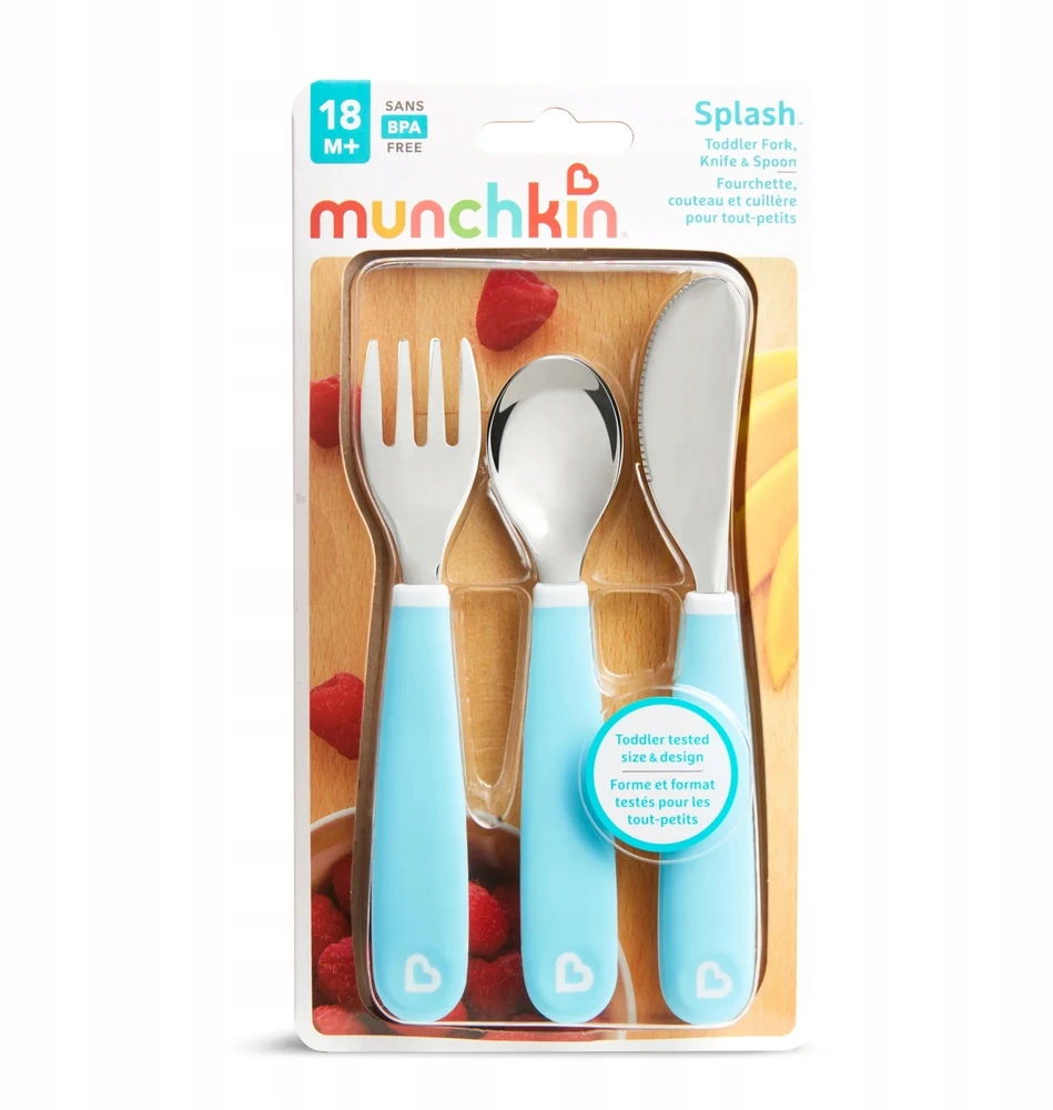 MUNCHKIN valgymo įrankių rinkinys, Splash, mėlynas, 3 vnt, 9025301