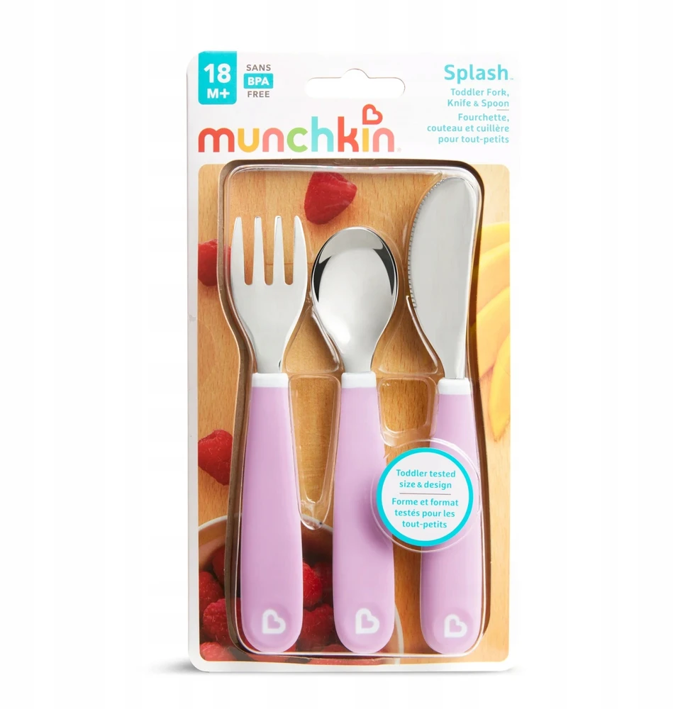 MUNCHKIN valgymo įrankių rinkinys, Splash, violetinis, 3 vnt, 9025402