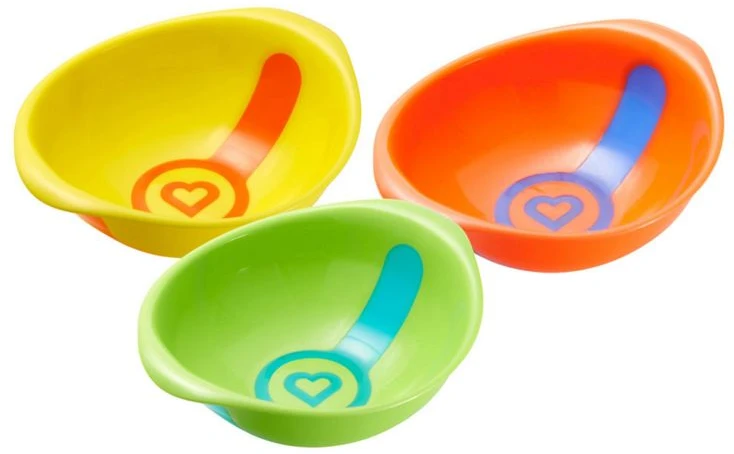 MUNCHKIN karščiui jautrūs dubenėliai Baltas HOT, 3 vnt.