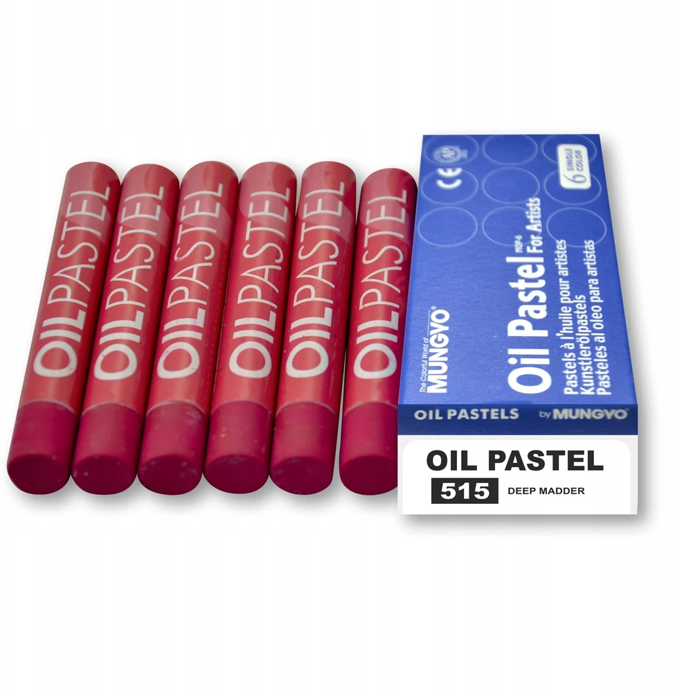 Mungyo Aliejiniai Pasteliai, 6 Spalvos, 515 Deep Madder