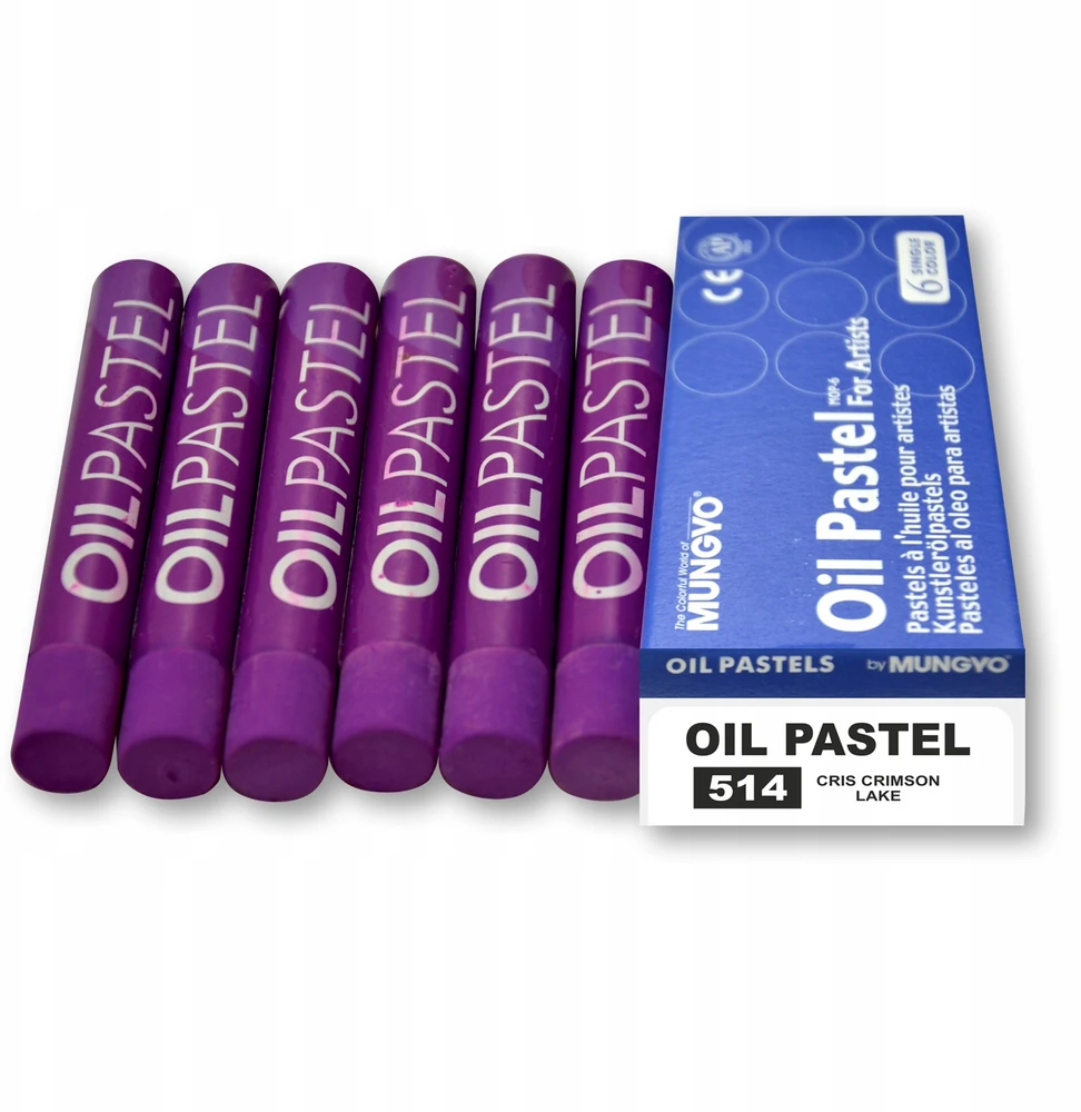 Mungyo aliejiniai pasteliai, 6 vnt., 514 Karmosinė ežero spalva