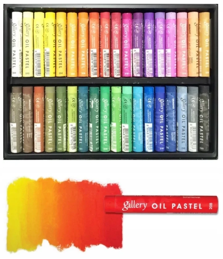 Mungyo minkštos aliejinės pastelės, 36 spalvos