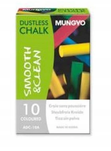 Mungyo spalvotos lentos kreida 10 vnt.