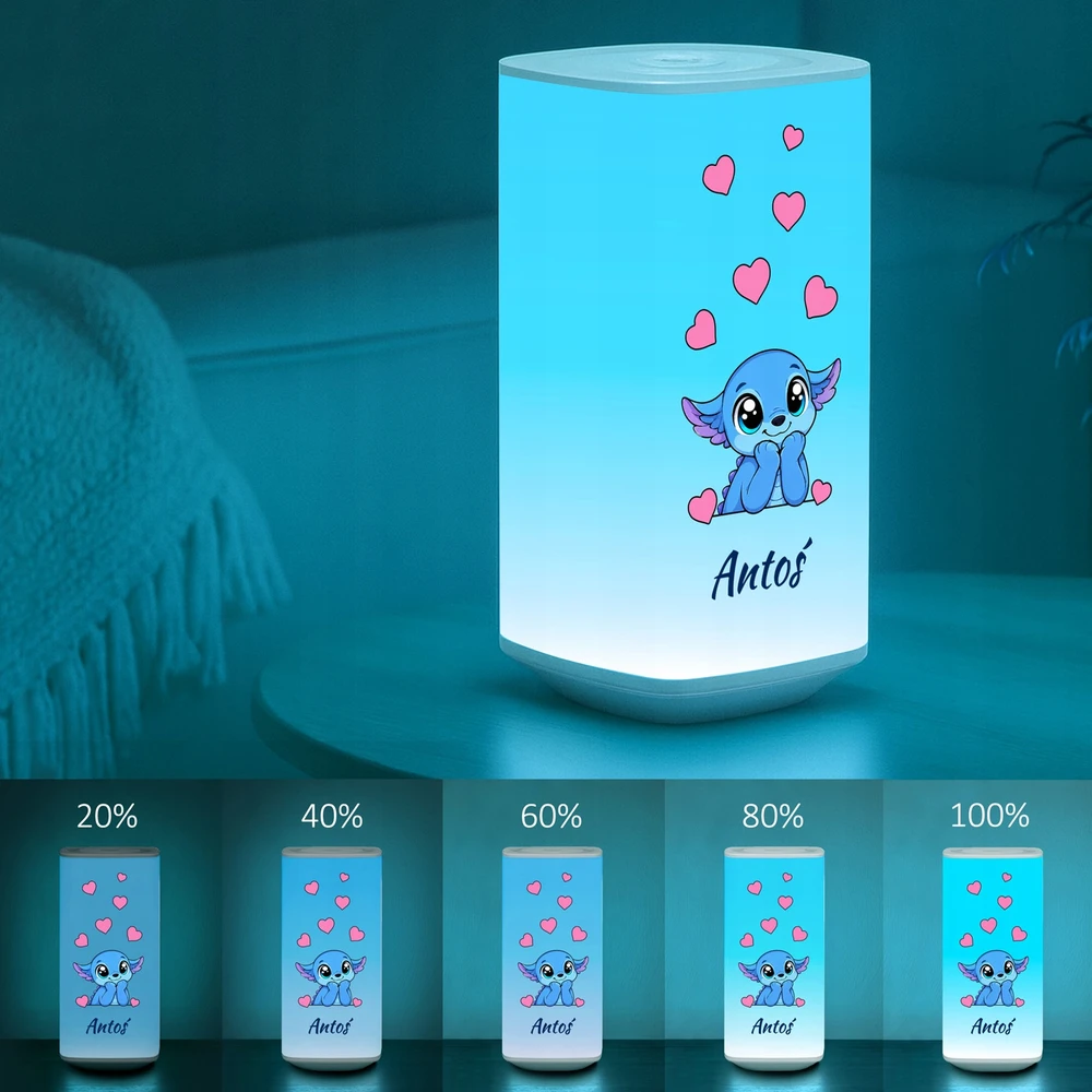 Murrano Lampka Nocna LED RGB Kosmiczne Stworki Dotykowa Bezprzewodowa Dziecięca