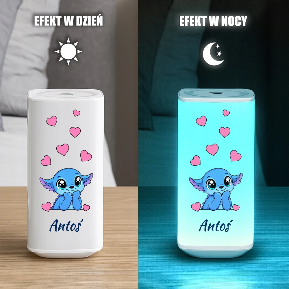 Murrano Lampka Nocna LED RGB Kosmiczne Stworki Dotykowa Bezprzewodowa Dziecięca