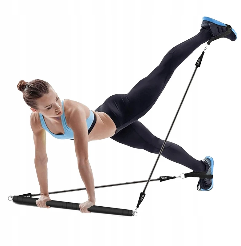 MuscleForge® prisitraukimo strypas su pasipriešinimo juostomis