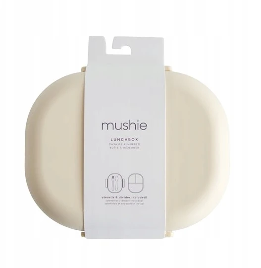 Mushie pietų dėžutė su skyriais Ivory, balta