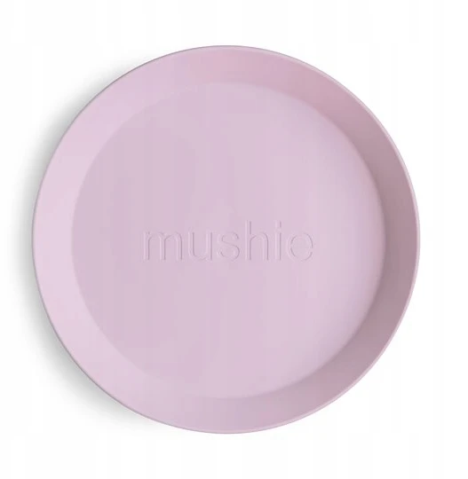 Mushie Round vaikiškos lėkštės 2 vnt. Soft Lilac