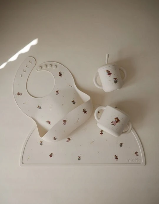 Mushie silikoninis užkandžių puodelis Fairy Mice