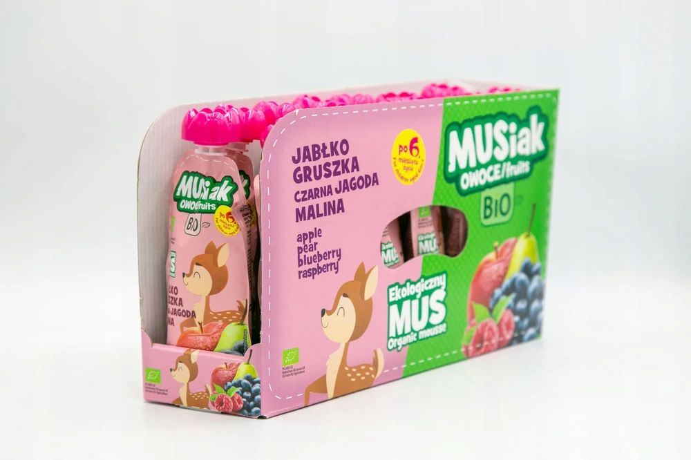 Musiak BIO putėsių rinkinys 13 x 120 g obuolių kriaušių juodųjų uogų aviečių