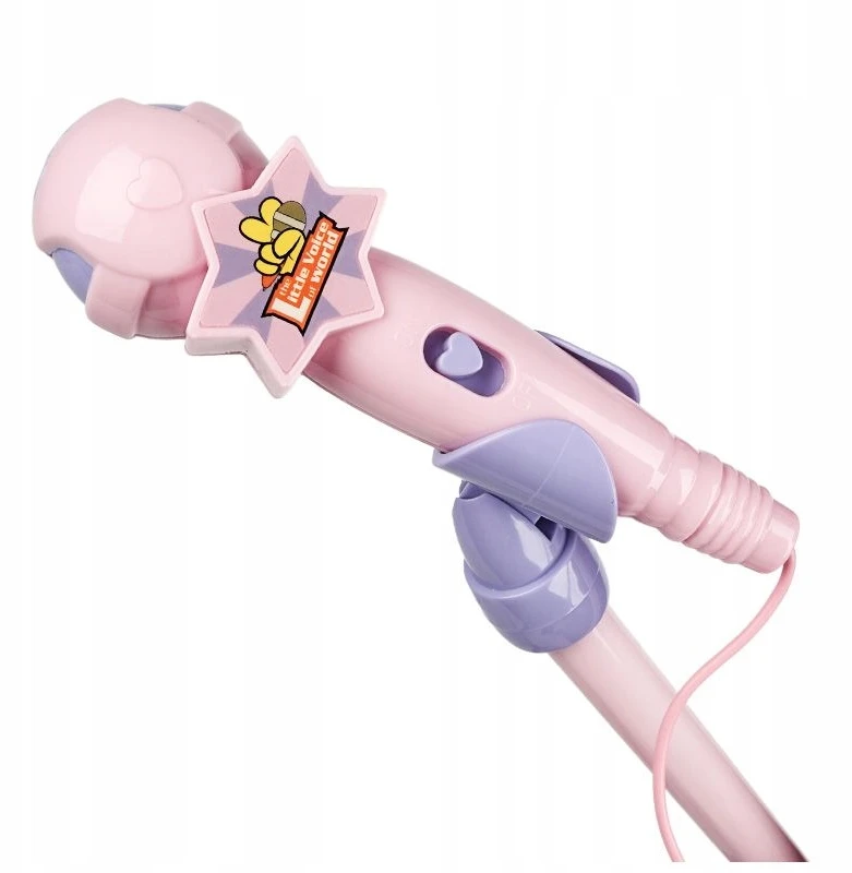 Music Express KARAOKĖS RINKINYS VAIKAMS MIKROFONUI + REGULIUOJAMAS STOVAS MP3 EFEKTAI GARSAI