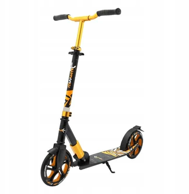 Muuwmi Aliuminio Scooter Deluxe skrejritenis 205 mm zelta AU 550