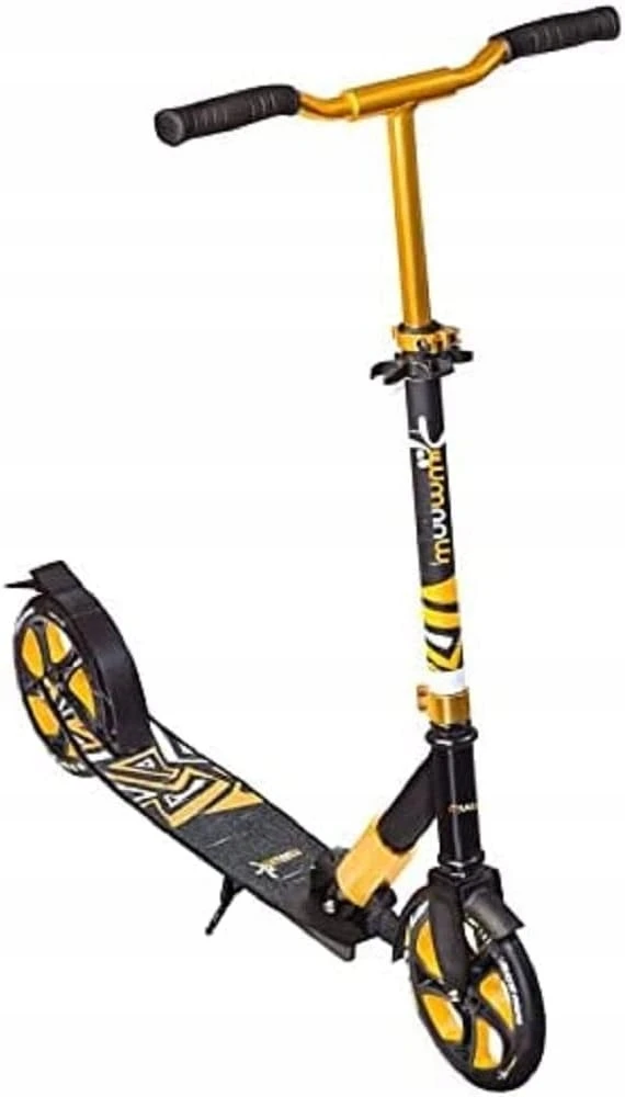 Muuwmi Aliuminio Scooter Deluxe skrejritenis 205 mm zelta AU 550