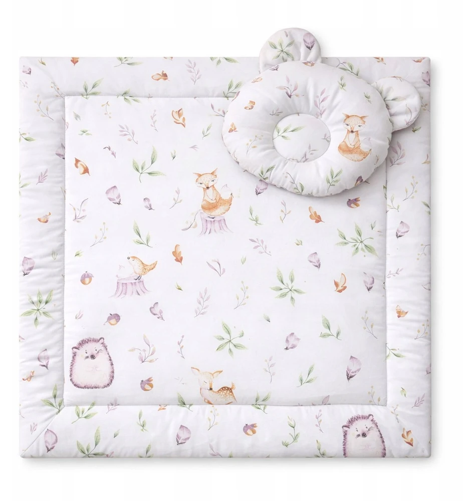 My Sweet Baby Antklodė su pagalve kūdikiui 2 dalių rinkinys miško motyvas minkšta