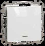 Schneider Electric Mygtukinis jungiklis SCHNEIDER Sedna Desing, su lempute,10A, baltas; SDD111111L