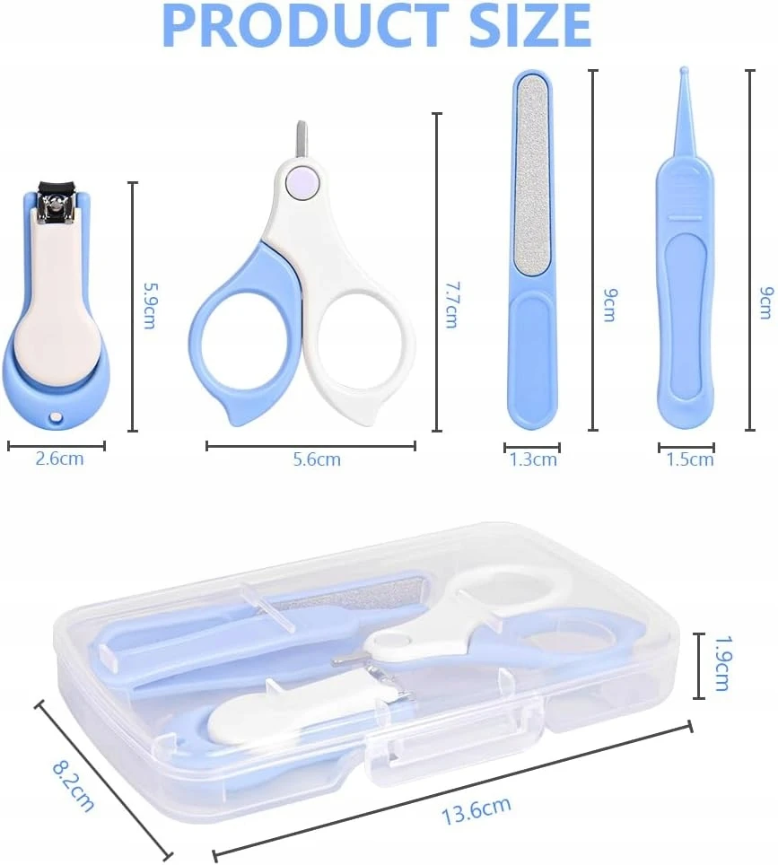 NAGAŲ PRIEŽIŪROS RINKINYS 4IN1 KŪDIKLIŲ VAIKŲ ABS PLIENINĖ HIGIENOS DĖKLĖ