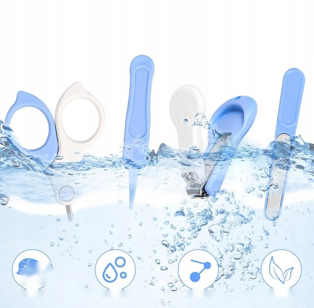 NAGAŲ PRIEŽIŪROS RINKINYS 4IN1 KŪDIKLIŲ VAIKŲ ABS PLIENINĖ HIGIENOS DĖKLĖ