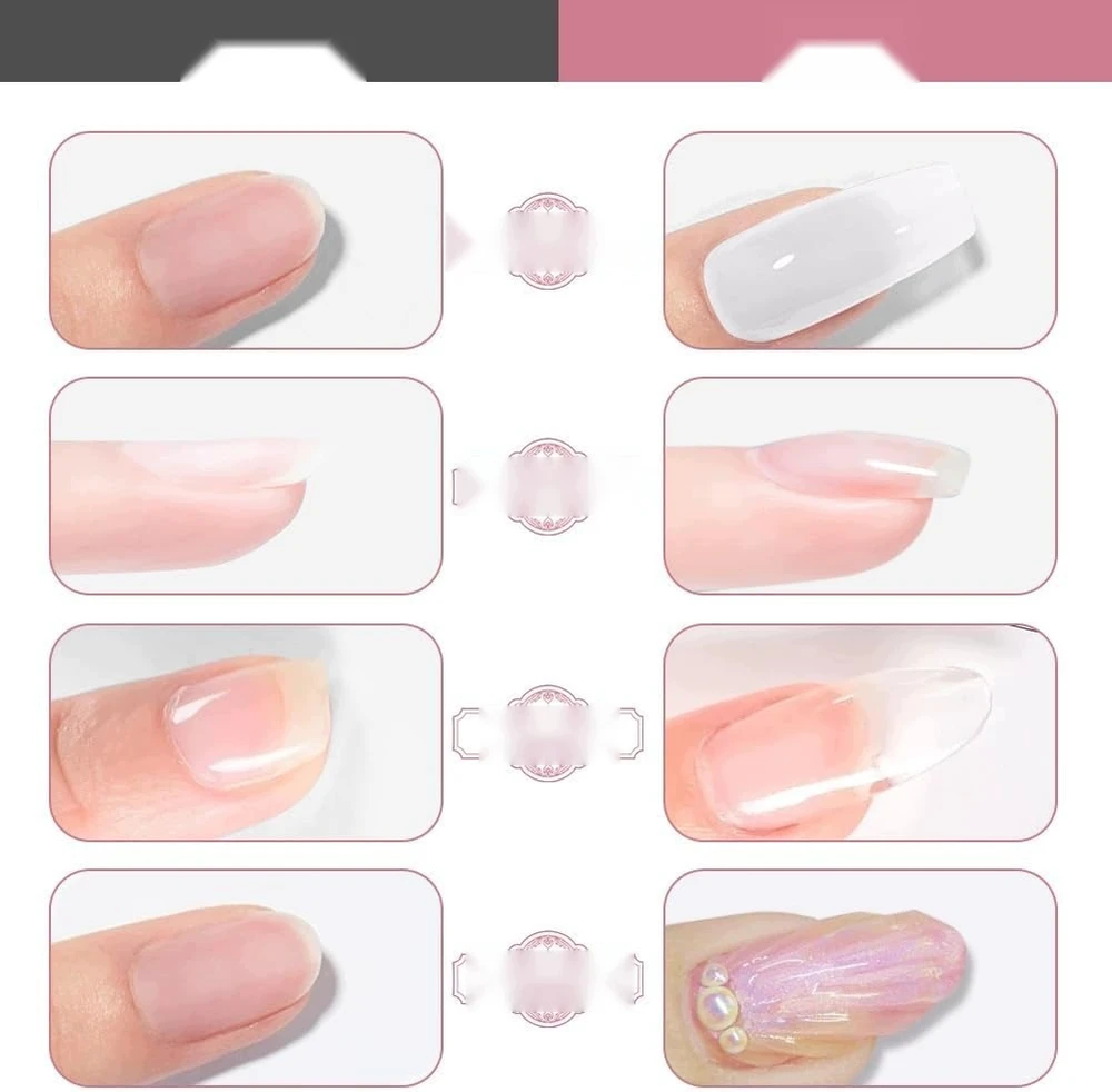 NAGŲ KLIJAI 15 ml TIPS GEL KIETAS ILGAUS STILIAVIMO DEKORACIJOS