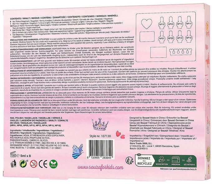 Souza! Princesės Lakiery i Priedai Do Paznokci 12 el. 107130