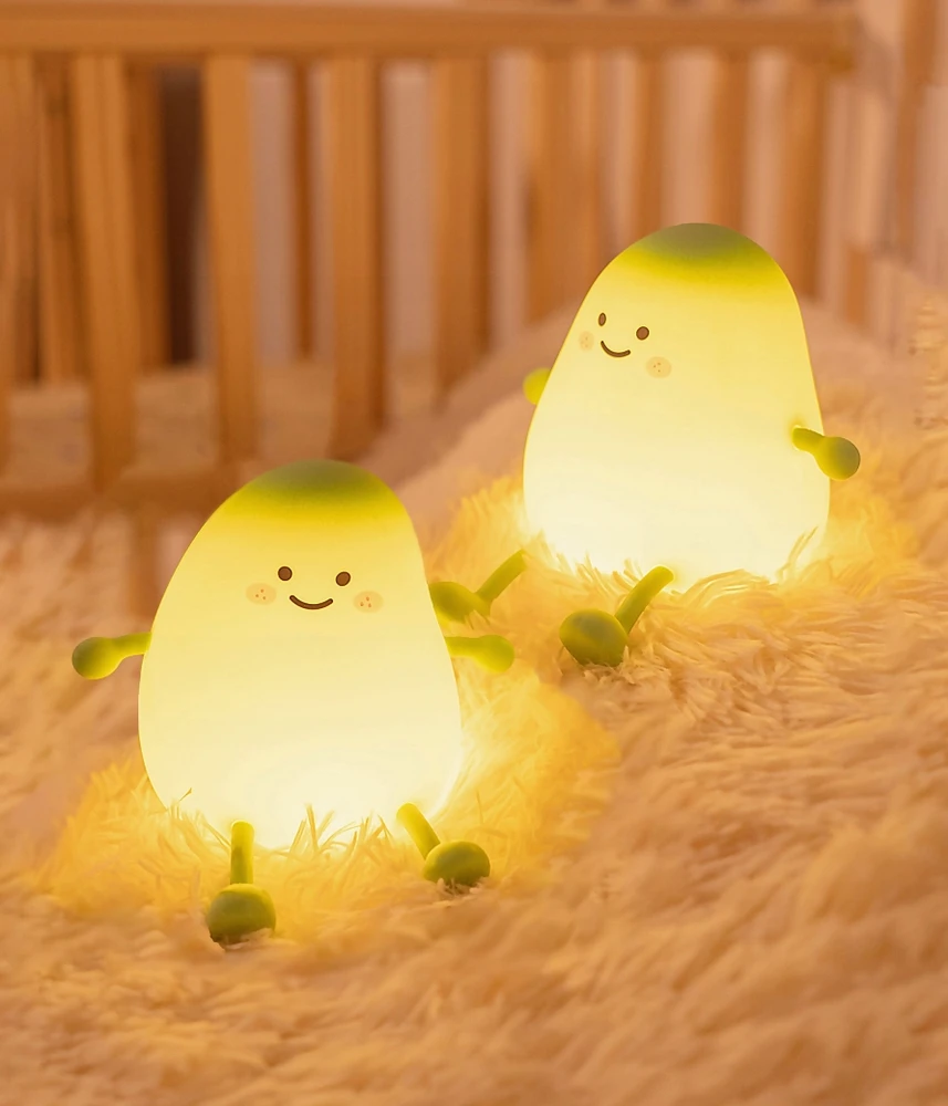 NAKTINĖ LEMPA VAIKAMS MANGO MINKŠTAS SPALVOTAS 3000K LED USB SILIKONAS