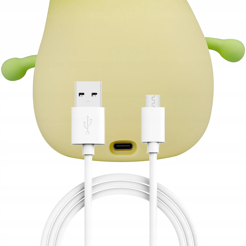 NAKTINĖ LEMPA VAIKAMS MANGO MINKŠTAS SPALVOTAS 3000K LED USB SILIKONAS