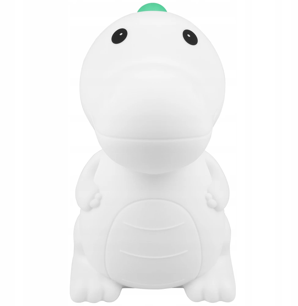 NAKTINIS LEMPAS VAIKAMS DINOZAURAS MINKŠTAS SPALVOTAS RGB LED USB SILIKONAS