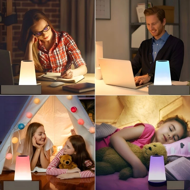 NAKTINIS LEMPAS VAIKAMS, LIETIMAS PRIJUNGTAMAS NAKTINIS LEMPAS SU RGB SPALVomis