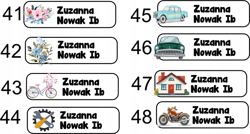 NAMEMAKERS PARDAVIMO ETIKETĖS PAVADINIMAS 56 vnt. DRABUŽIŲ ETIKETĖS