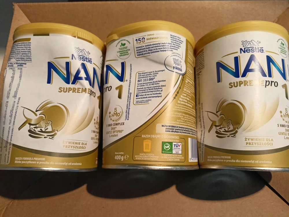 NAN Supreme PRO 1 HM-O 400g Nestle mišiniai kūdikiams